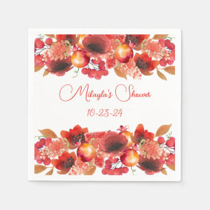 Serviette En Papier Fruits et fleurs Garlands Papier Napkin