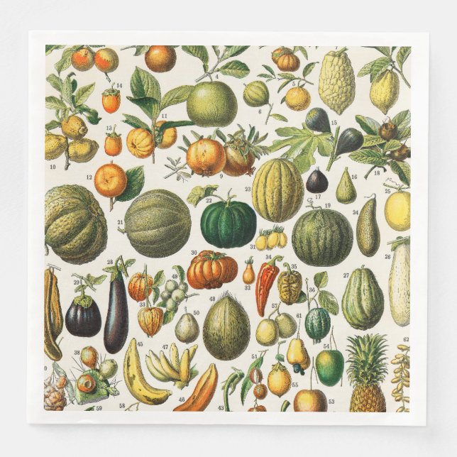 Serviette En Papier Fruits et légumes (Devant)