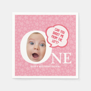 Serviette En Papier Fun Baby Girl Photo Collage Personaliz