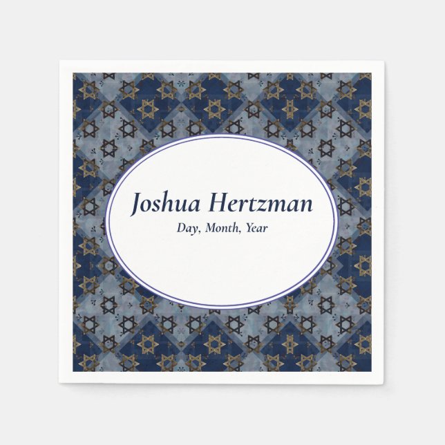 Serviette En Papier Fun Bar Mitzvah Mazel Tov (Devant)