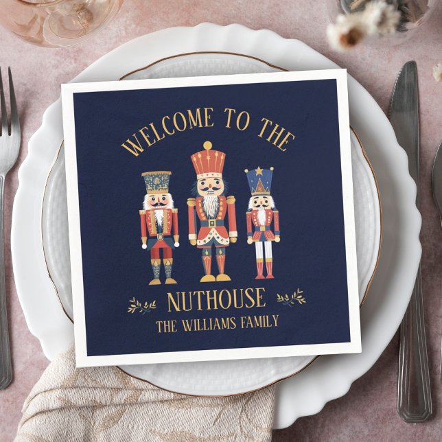 Serviette En Papier Fun Bienvenue à Nuthouse Nutcracker Noël (Créateur téléchargé)