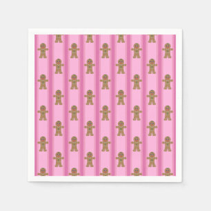 Serviette En Papier Fun et fantaisie Pain d'épices rose Homme