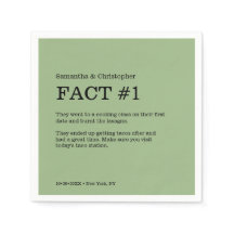 Fun Fact Green Mariage personnalisable