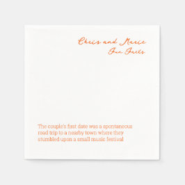 Serviette En Papier Fun Fact Napkin Mariage heure de cocktail