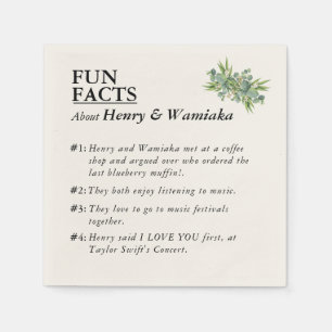 Serviette En Papier FUN FACT sur mesure Groom & Bride Mariage serviett