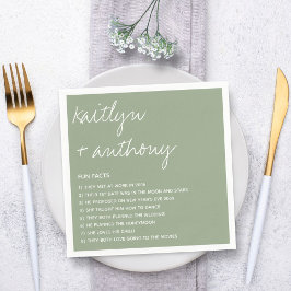 Serviette En Papier Fun Facts About The Newlyweds Modern Mariage