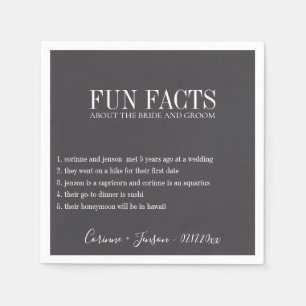 Serviette En Papier Fun Facts Black Onyx Personnalisé