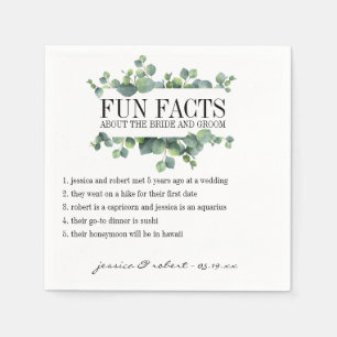 Serviette En Papier Fun Facts Eucalyptus Foliage Personnalisé