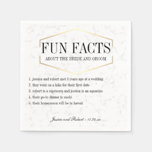Serviette En Papier Fun Facts Gold Personnalisé Papier serviettes