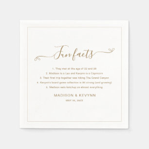 Serviette En Papier Fun Facts Mariage Napkins