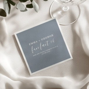 Serviette En Papier Fun Facts Mariage Napkins