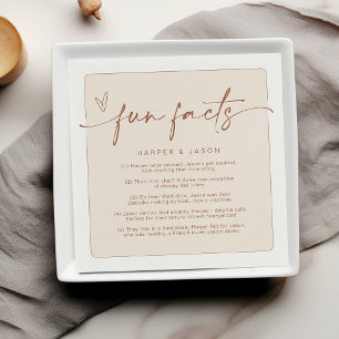 Serviette En Papier Fun Facts Moderne Chic Minimaliste Terracotta