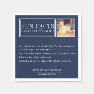 Serviette En Papier Fun Facts serviettes personnalisées pour les anni