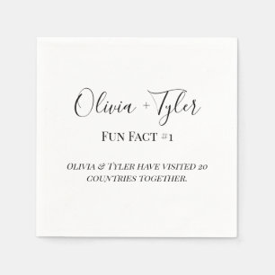 Serviette En Papier Fun Fun Fact Réception Mariage Cocktail Napktail