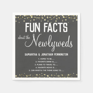 Serviette En Papier Fun Fun Facts Confetti Napkin minimal