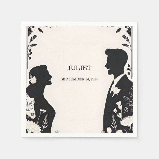 Serviette En Papier Fun Funky Unique Humour Mème Drôle Fête des mariée (Devant)