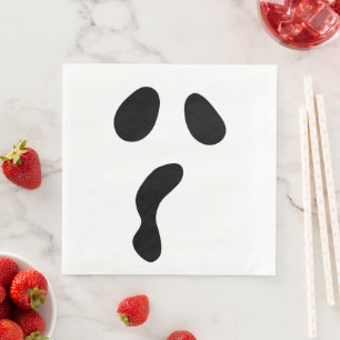 Serviette En Papier Fun Halloween boo face fantôme effrayant Parti
