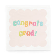 Fun Moderne Coloré Congrats Grad
