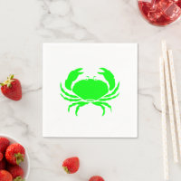Fun néon vert crabes motif mignon moderne