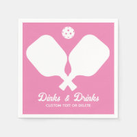 Fun Pickleball Party Dinks et Boissons texte perso