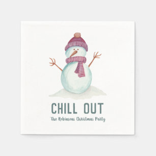 Serviette En Papier Fun Snowman fête de Noël