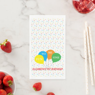 Serviette En Papier Fun To Be One 1st Birthday