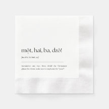 Fun Vietnamien Drinking Phrase Cocktail Napkin 02