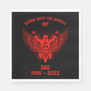 Serviette En Papier Funérailles de moto en mémoire