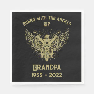 Serviette En Papier Funérailles de moto en mémoire