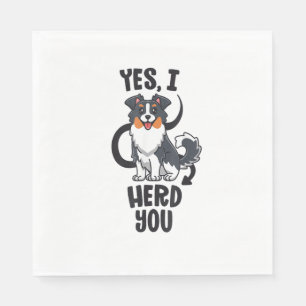 Serviette En Papier Funky Australian Shepherd Maman Cadeaux Aussie Oui