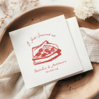Funky manuscrit J'Ai Été Soucoupe Mariage de pizza