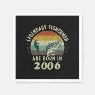 Serviette En Papier Funny 15e Birthday Fishing Venin pour 15 ans