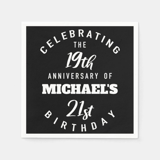 Serviette En Papier Funny 40e anniversaire Personnalisé (Devant)