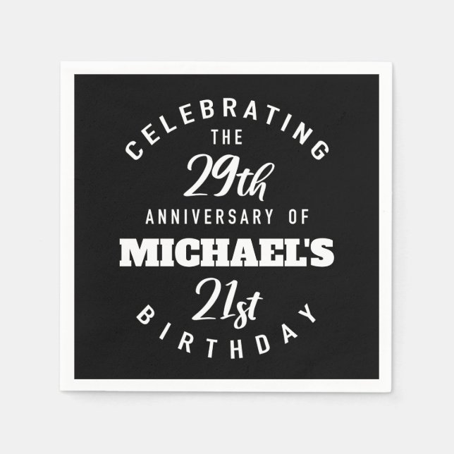 Serviette En Papier Funny 50e anniversaire Personnalisé (Devant)