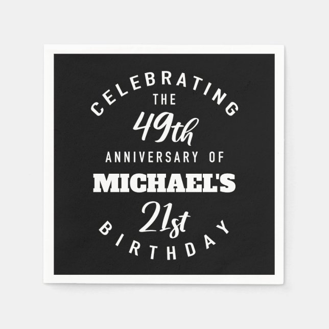 Serviette En Papier Funny 70e anniversaire Personnalisé (Devant)