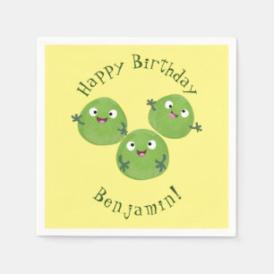 Serviette En Papier Funny Brussels sprouts légumes caricature
