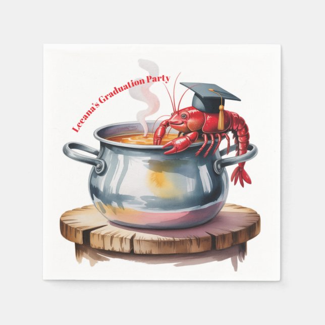 Serviette En Papier Funny Cajun Graduation Party (Devant)