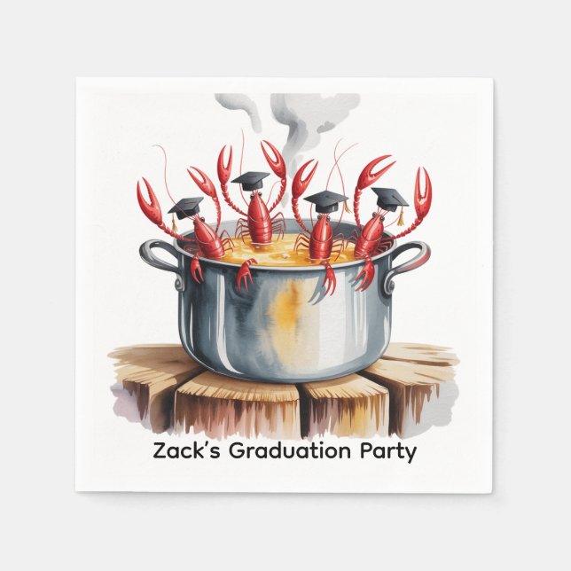 Serviette En Papier Funny Cajun Graduation Party (Devant)
