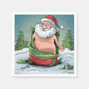 Serviette En Papier Funny Dirty Père Noël collection de Noël