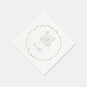 Serviette En Papier Funny juste marié voiture personnalisée mariage