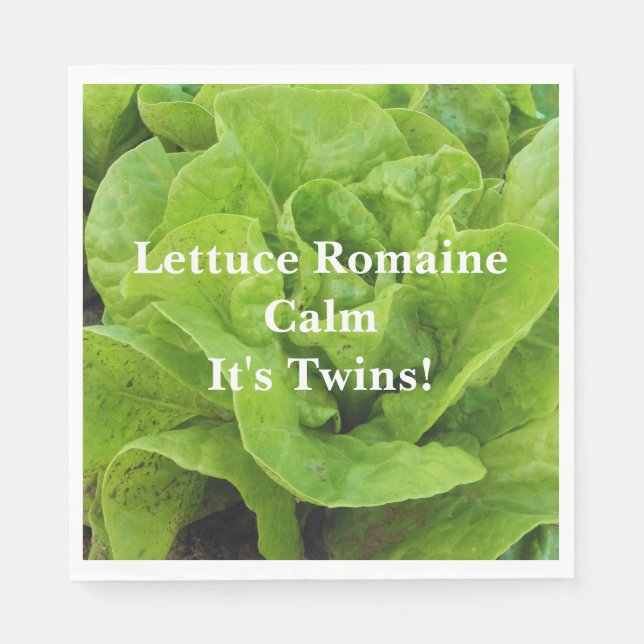 Serviette En Papier Funny Lettuce Romaine Calme Twin (Devant)