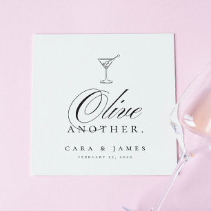 Serviette En Papier Funny Martini Olive Un autre Cocktail Mariage