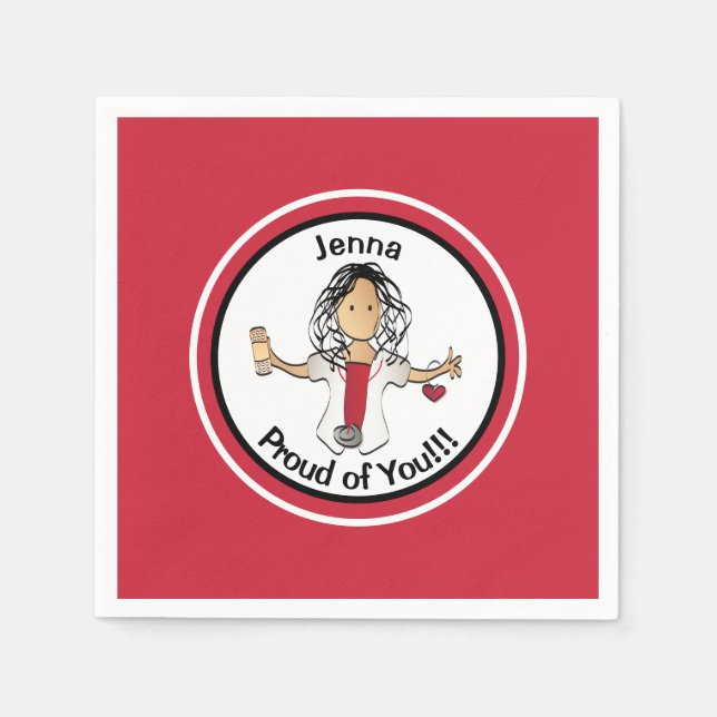 Serviette En Papier Funny Nurse Félicitations Graduation serviettes (Devant)