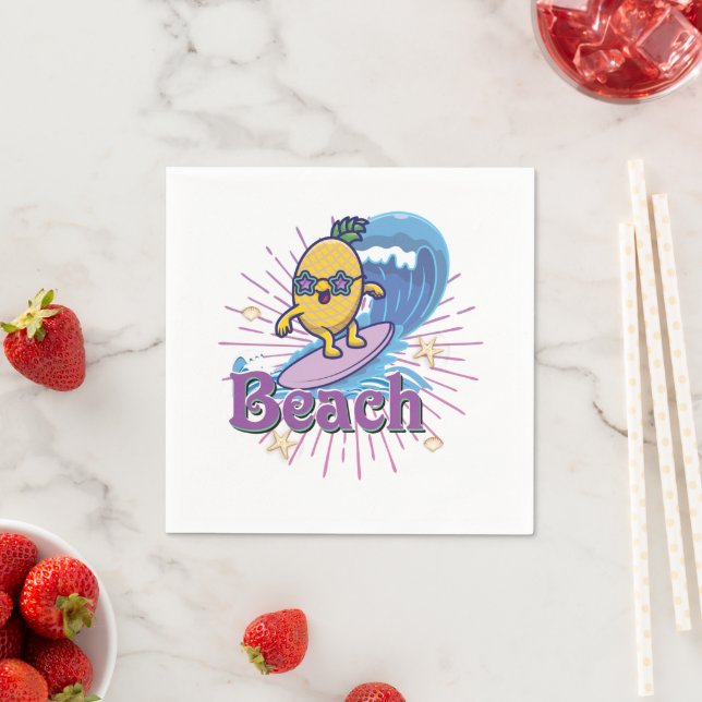 Serviette En Papier funny pineapp (En situation)