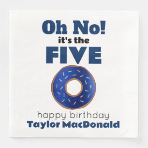 Serviette En Papier Funny Police Donut 50e anniversaire