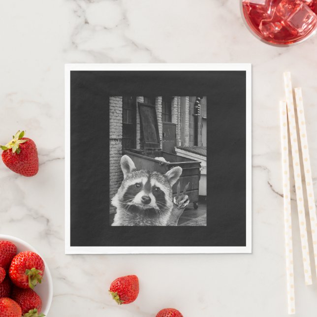 Serviette En Papier Funny Raccoon Selfie Raccoon Funny Raccoon (En situation)