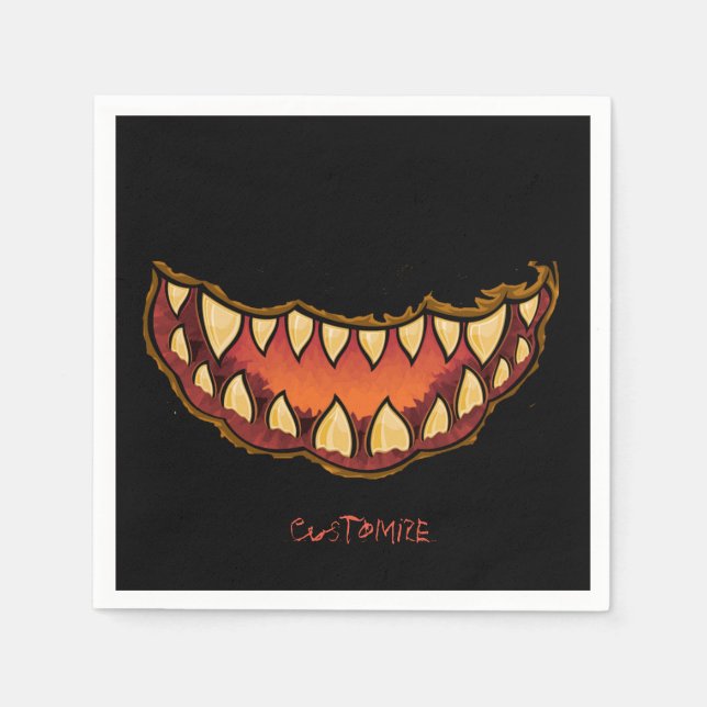 Serviette En Papier Funny Scary Jack o'lantern Thunder_Cove (Devant)