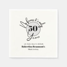 Funny Simple No Fears 50th birthday party