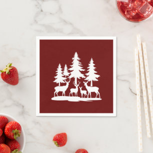 Serviette En Papier Funny Skinny Pine Tree Randonnée d'été Camping