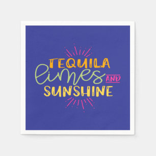 Serviette En Papier Funny Tequila Limes soleil fête mexicaine